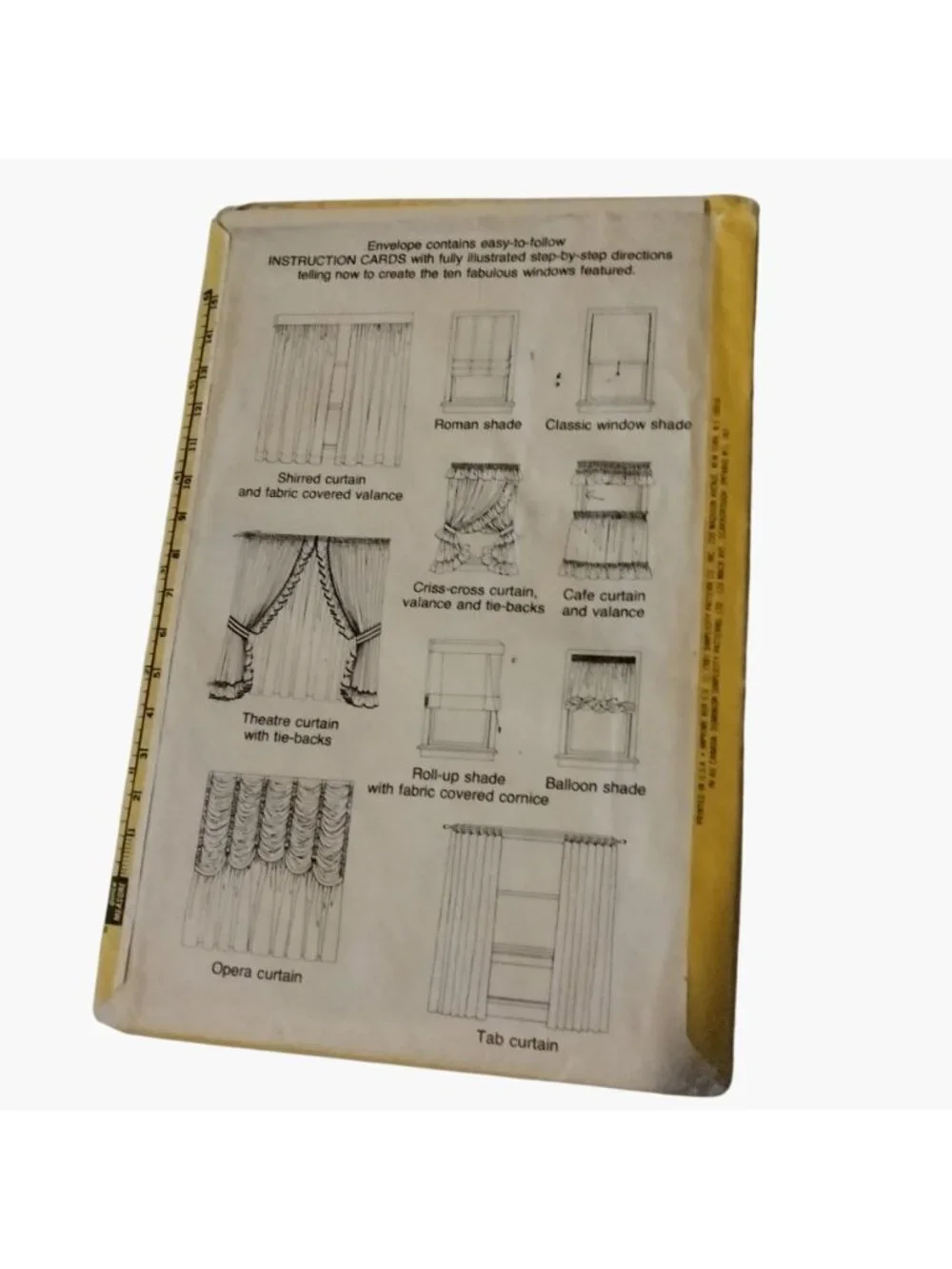 Simplicity House Sewing Pattern Window Curtains Instructions 10 Card Packet 118